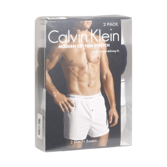 2PACKBoxershorts för herrar Calvin Klein flerfärgad (NB1396A-BHY)