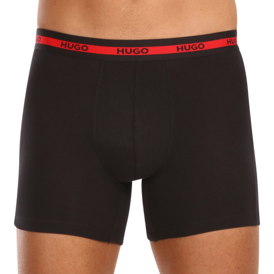 3PACK Boxershorts för herrar HUGO svart (50496713 002)