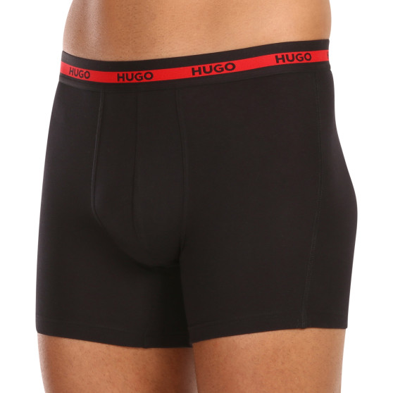 3PACK Boxershorts för herrar HUGO svart (50496713 002)