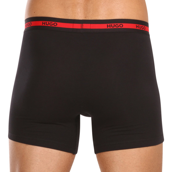 3PACK Boxershorts för herrar HUGO svart (50496713 002)