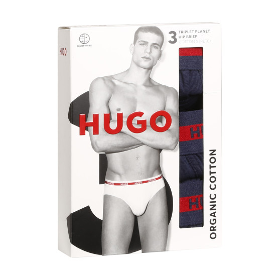 3PACK herrkalsonger HUGO blå (50503100 411)