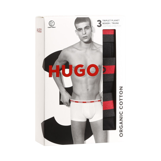 3PACK Boxershorts för herrar HUGO svart (50492375 002)