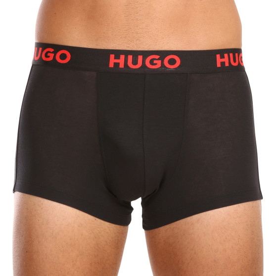 3PACK Boxershorts för herrar HUGO svart (50496723 001)