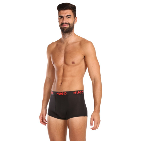 3PACK Boxershorts för herrar HUGO svart (50496723 001)