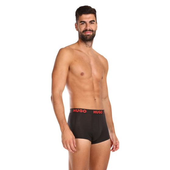 3PACK Boxershorts för herrar HUGO svart (50496723 001)