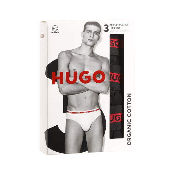 3PACK herrkalsonger HUGO svart (50492378 002)