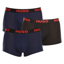 3PACK Boxershorts för herrar HUGO multicolour (50496723 406)