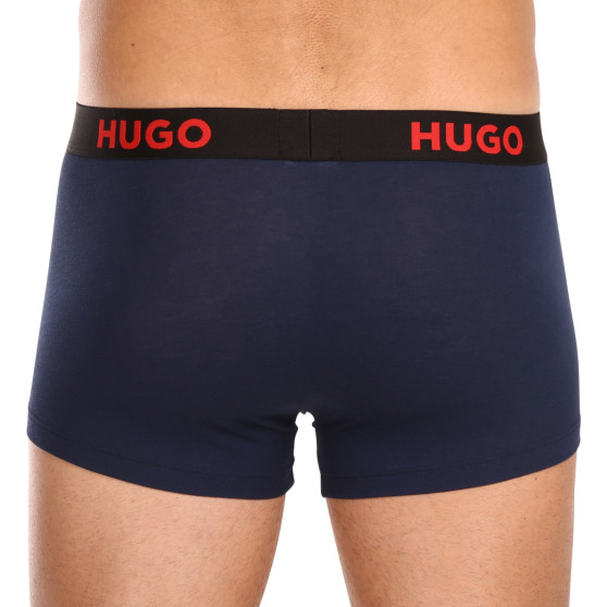 3PACK Boxershorts för herrar HUGO multicolour (50496723 406)