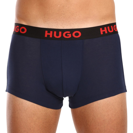 3PACK Boxershorts för herrar HUGO multicolour (50496723 406)