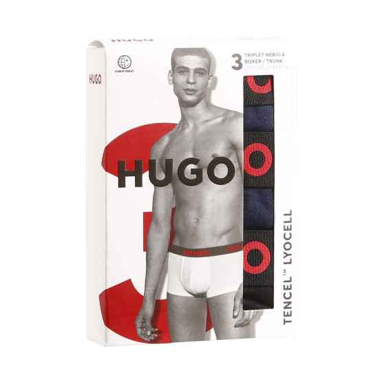 3PACK Boxershorts för herrar HUGO multicolour (50496723 406)