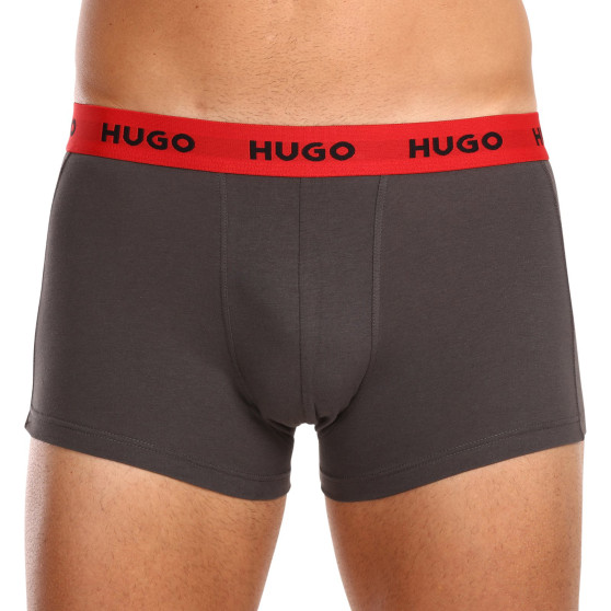 3PACK Boxershorts för herrar HUGO multicolour (50469766 031)