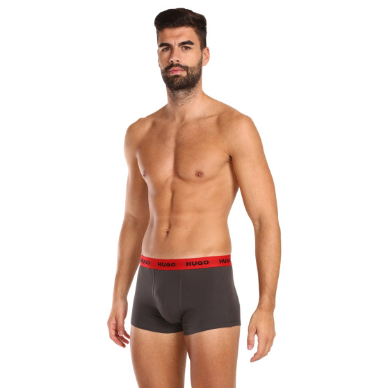 3PACK Boxershorts för herrar HUGO multicolour (50469766 031)