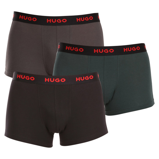 3PACK Boxershorts för herrar HUGO multicolour (50469766 303)