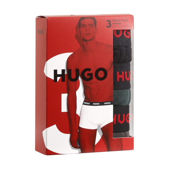 3PACK Boxershorts för herrar HUGO multicolour (50469766 303)