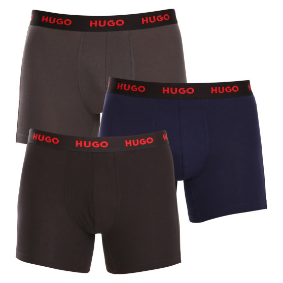 3PACK Boxershorts för herrar HUGO multicolour (50503079 413)