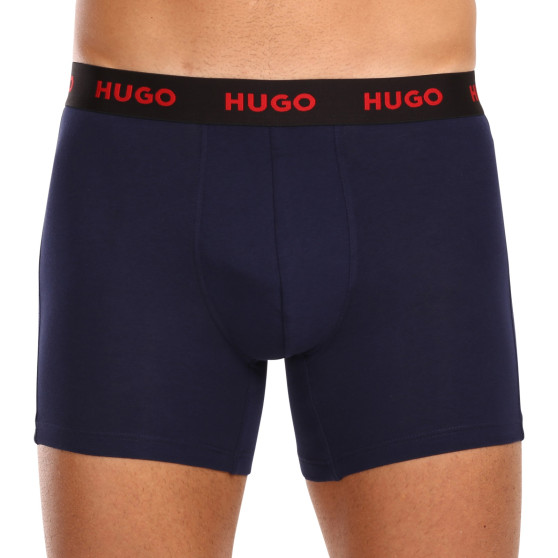 3PACK Boxershorts för herrar HUGO multicolour (50503079 413)