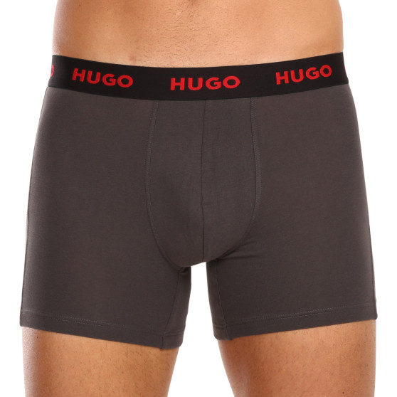 3PACK Boxershorts för herrar HUGO multicolour (50503079 413)