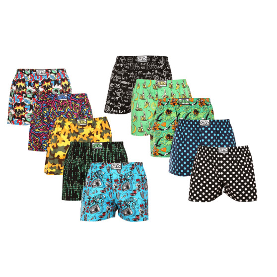 10PACK Boxershorts för herrar Styx art classic rubber flerfärgad (10A112960789012)