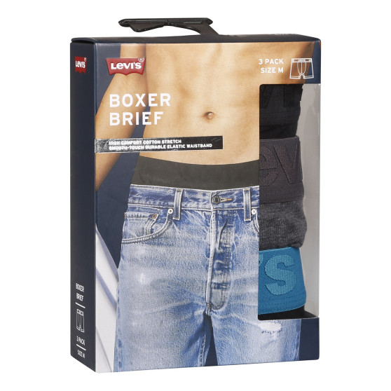 3PACK Boxershorts för herrar Levis multicolour (905045001 023)