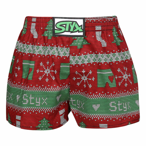 Barnshorts Styx konst klassisk elastisk jul stickad (J1658)