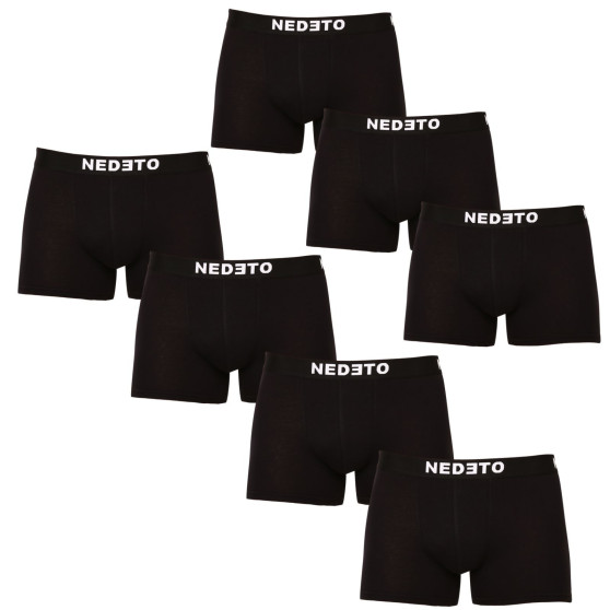 7PACK Boxershorts för herrar Nedeto svart (7NDTB001-brand)