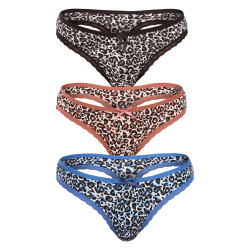 3PACK Stringtrosor för kvinnor Fine woman multicolour (808-A)