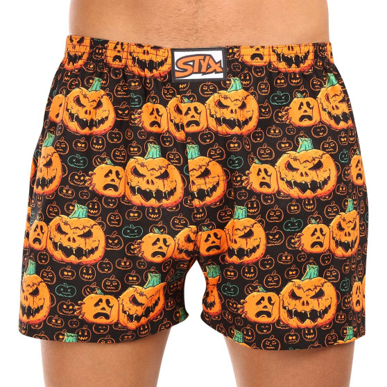 Boxershorts för herrar Styx art klassiskt gummi överdimensionerat Halloween pumpa (E1755)