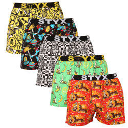 5PACK Boxershorts för herrar Styx art sports gummi flerfärgad (5B1309514)