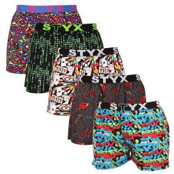 5PACK Boxershorts för herrar Styx art sports gummi flerfärgad (5B1125023)