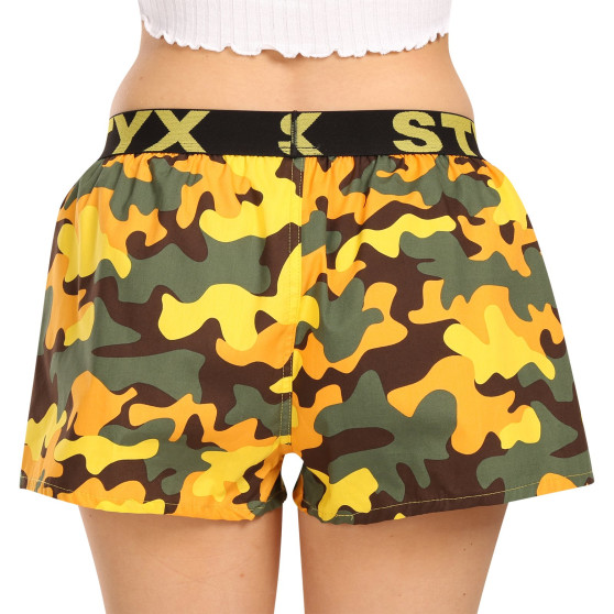 Damshorts Styx art sports gummi kamouflage gul (T1559)