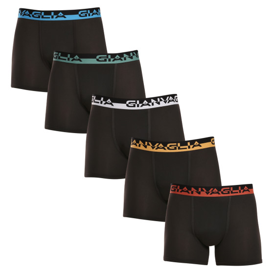 5PACK Boxershorts för herrar Gianvaglia svart (GVG-5008)