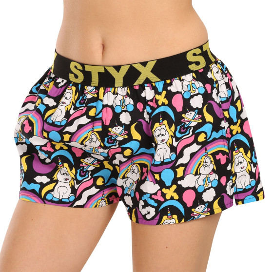 Damshorts Styx art sport gummi enhörning (T1158)