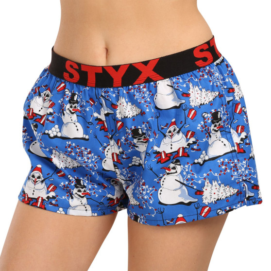 Damshorts Styx art sports gummi jul snögubbar (T1751)