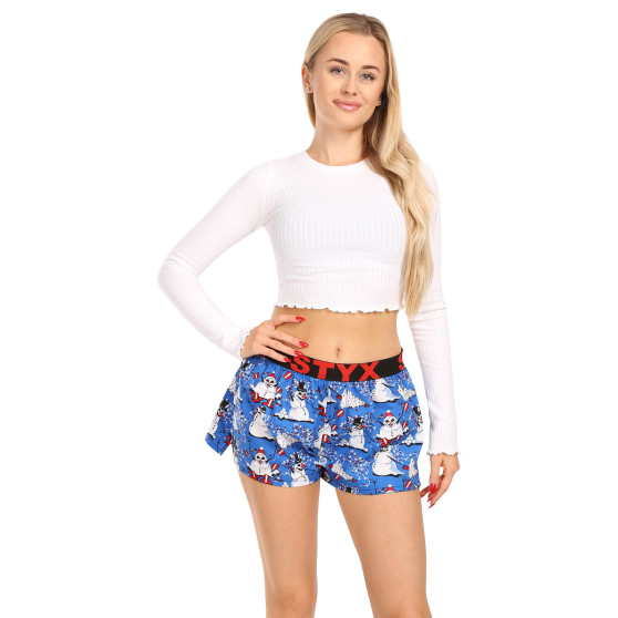 Damshorts Styx art sports gummi jul snögubbar (T1751)