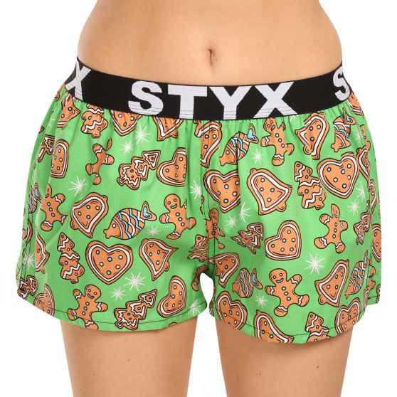 Damshorts Styx konst sport gummi jul pepparkaka (T1753)