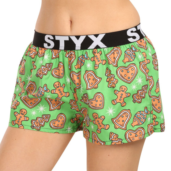 Damshorts Styx konst sport gummi jul pepparkaka (T1753)