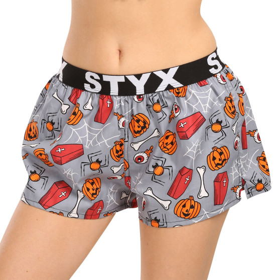 Damshorts Styx konst sport gummi Halloween kistor (T1752)