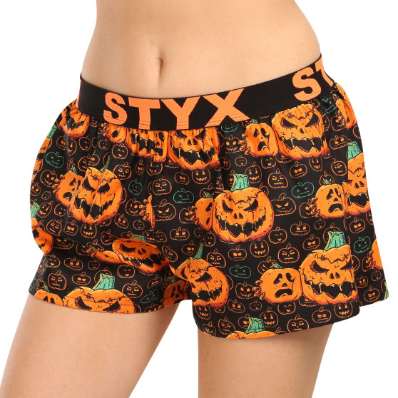 Damshorts Styx konst sport gummi Halloween pumpa (T1755)