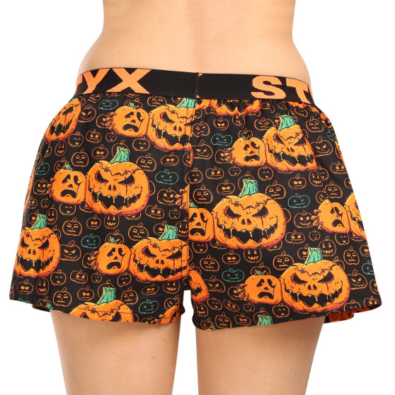 Damshorts Styx konst sport gummi Halloween pumpa (T1755)