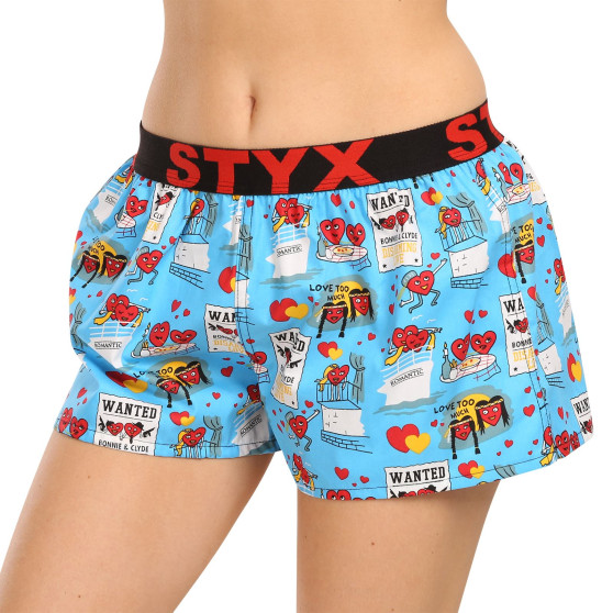 Dam shorts Styx konst sport gummi Alla hjärtans dag par (T1756)