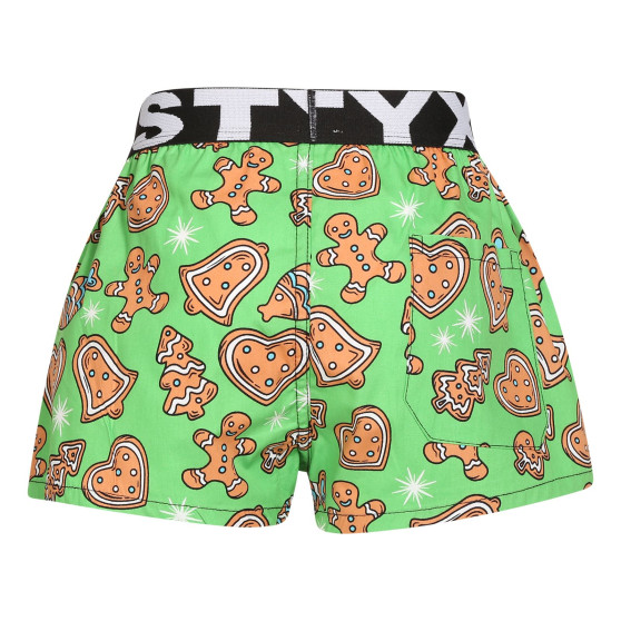 Barn shorts Styx konst sport gummi jul pepparkaka (BJ1753)