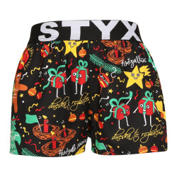 Barn shorts Styx konst sport gummi julprydnader (BJ1754)