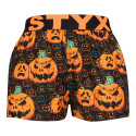 Barn shorts Styx konst sport gummi Halloween pumpa (BJ1755)