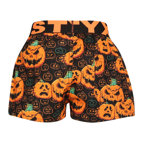 Barn shorts Styx konst sport gummi Halloween pumpa (BJ1755)