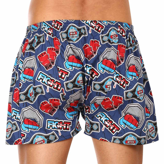 3PACK Boxershorts för herrar Styx art klassiskt gummi överdimensionerat flerfärgad (3E14564)