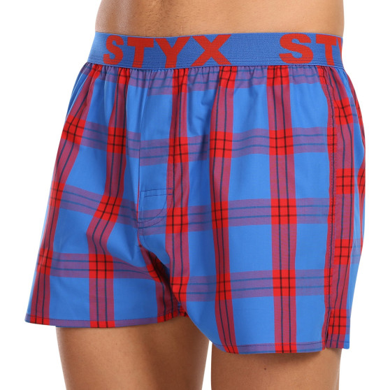 3PACK Boxershorts för herrar Styx sport elastisk flerfärgad (3B11456)