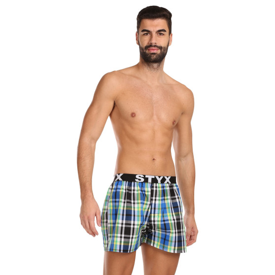 3PACK Boxershorts för herrar Styx sport elastisk flerfärgad (3B11789)