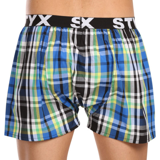 3PACK Boxershorts för herrar Styx sport elastisk flerfärgad (3B11789)