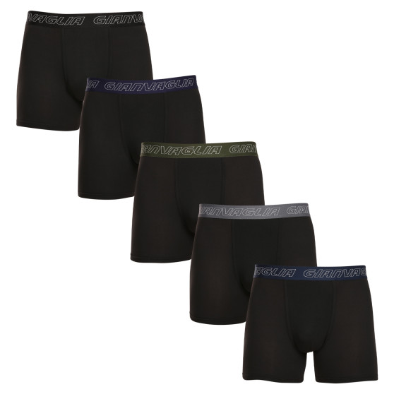 5PACK Boxershorts för herrar Gianvaglia svart (GVG-5014)