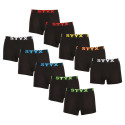 10PACK Boxershorts för herrar Styx sport elastisk svart (10G9601)